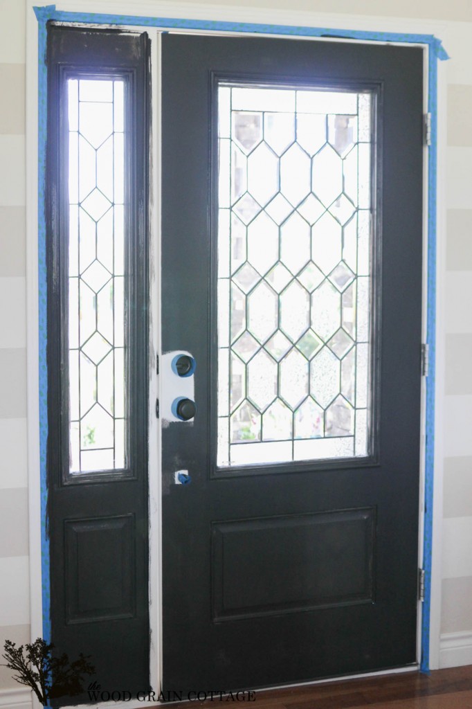 Painted Front Door by The Wood Grain Cottage