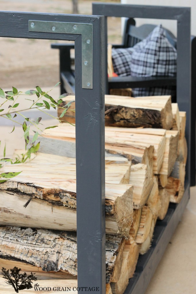 DIY Rolling Fire Wood Cart by The Wood Grain Cottage