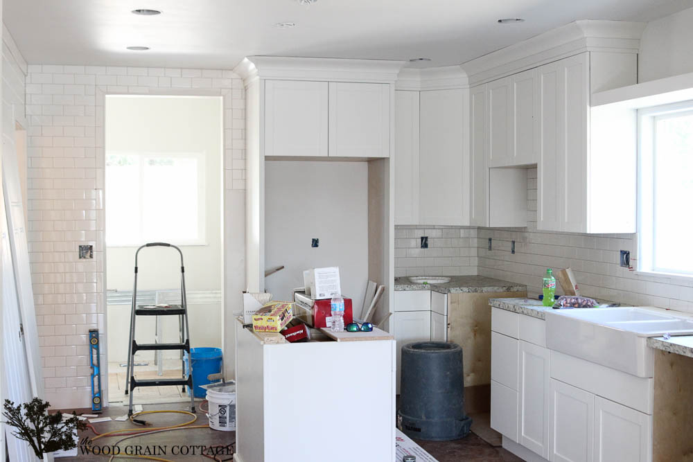 Fixer Upper Update- Cabinets & Tile by The Wood Grain Cottage