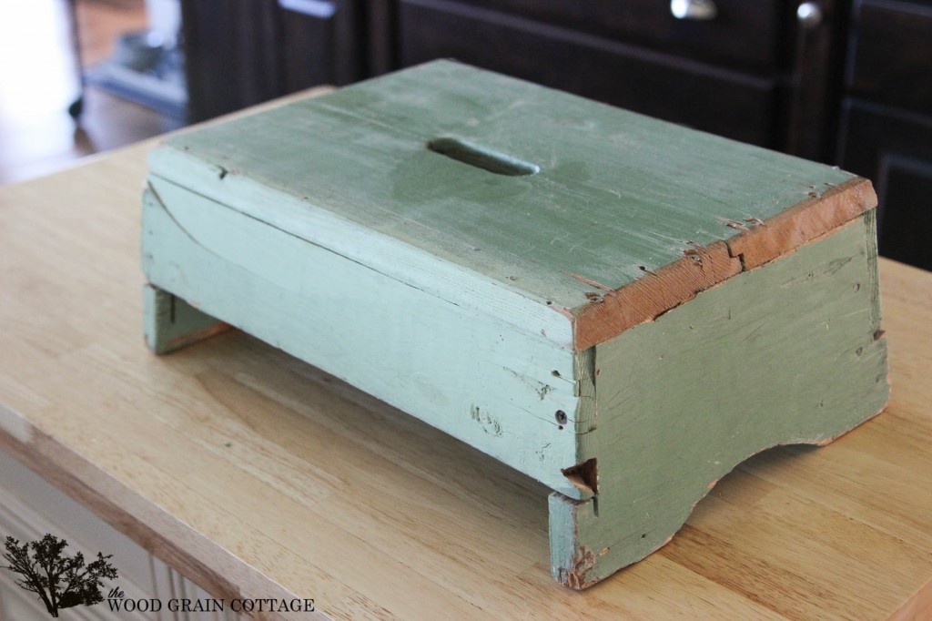 Mint Step Stool by The Wood Grain Cottage