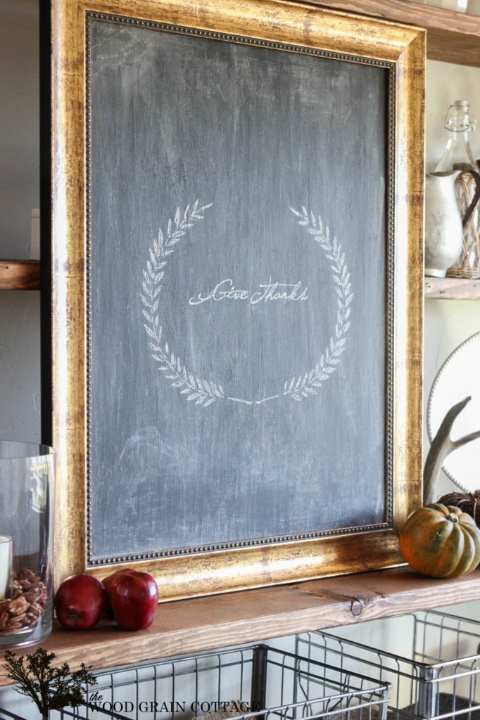Picture Frame to Chalkboard by The Wood Grain Cottage