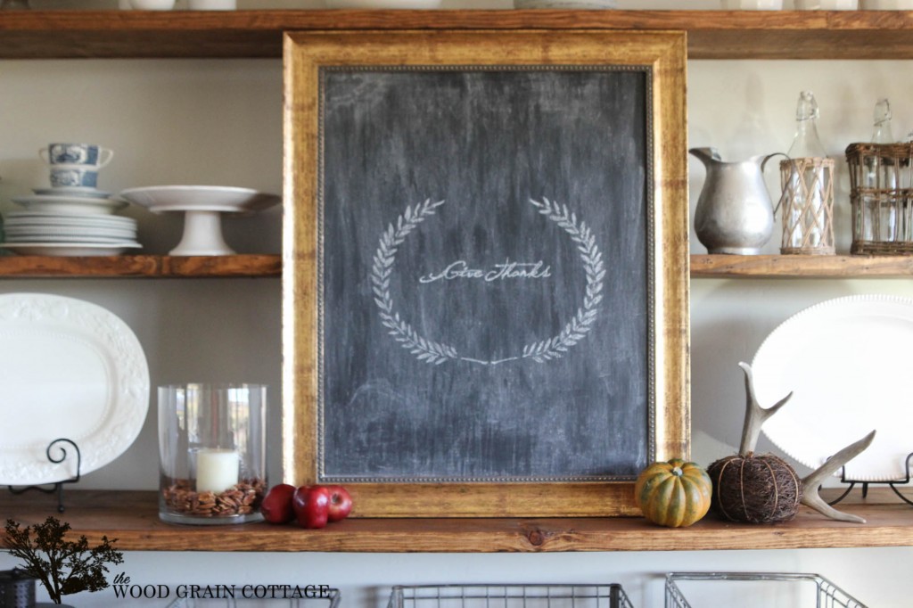 Picture Frame to Chalkboard by The Wood Grain Cottage