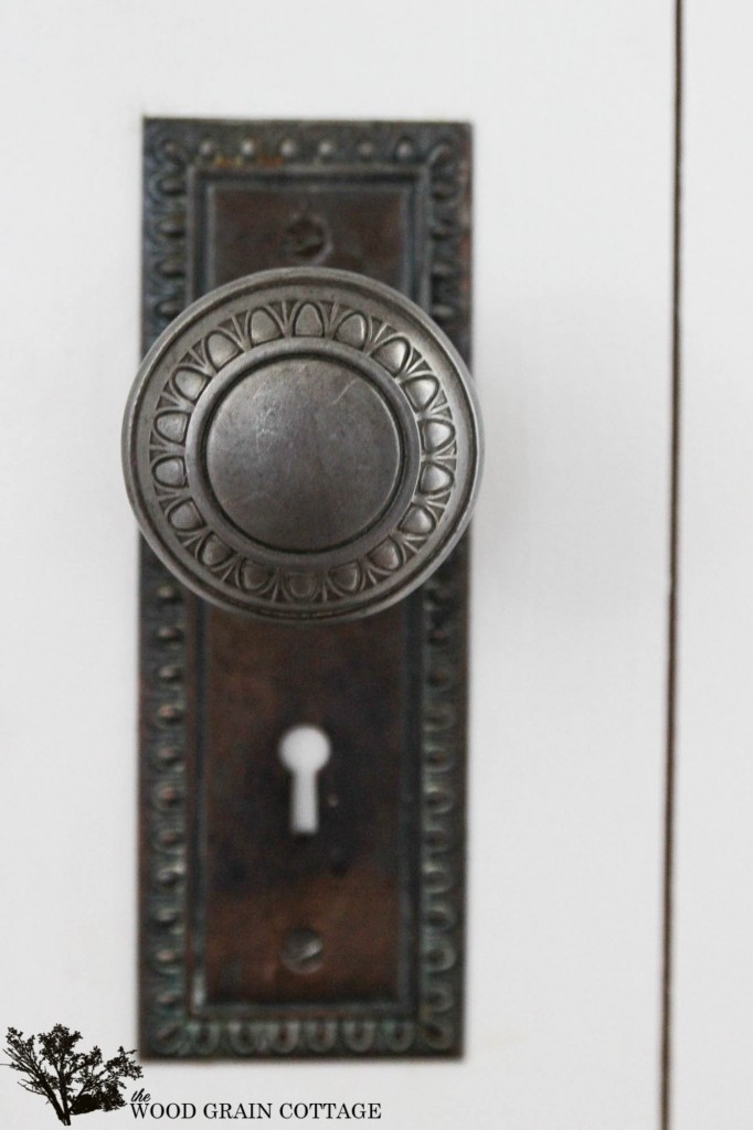 How to install a vintage door knob on a new door by The Wood Grain Cottage