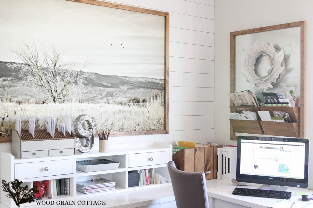 Huge Office Picture with Custom Frame by The Wood Grain Cottage