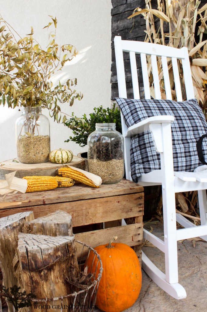 Fall home tour with lots of simple, inexpensive decorating ideas by The Wood Grain Cottage