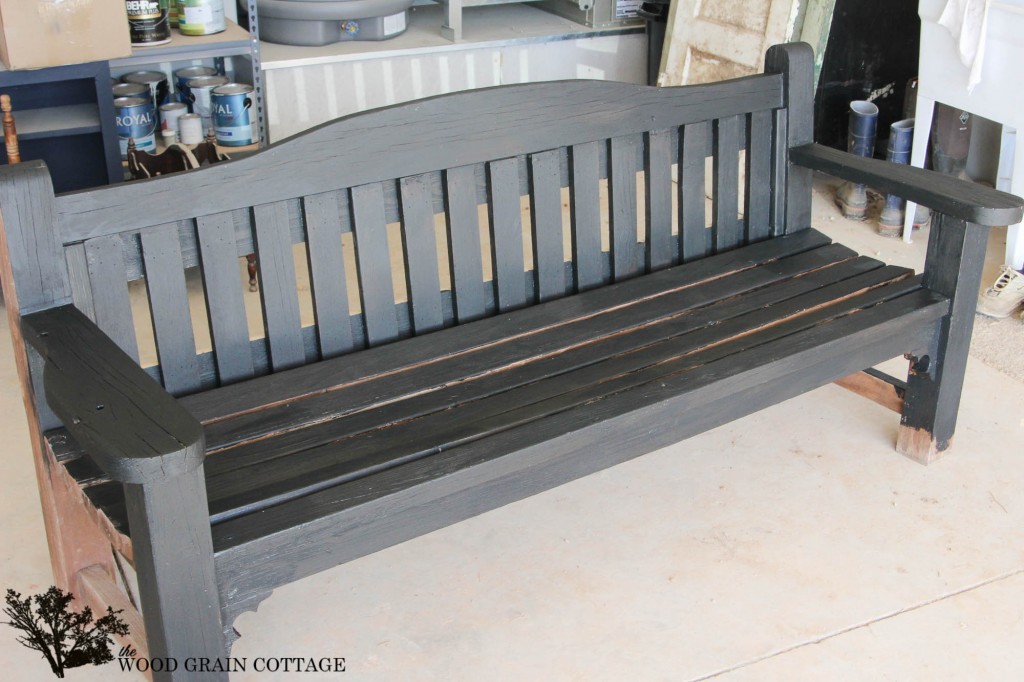 Park Bench Makeover by The Wood Grain Cottage