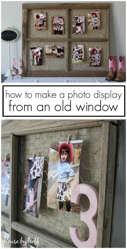 How to Make a Photo Display From An Old Window | House by Hoff