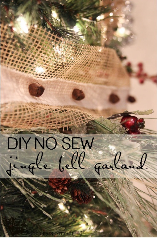 DIY No Sew Jingle Bell Garland by The Wood Grain Cottage