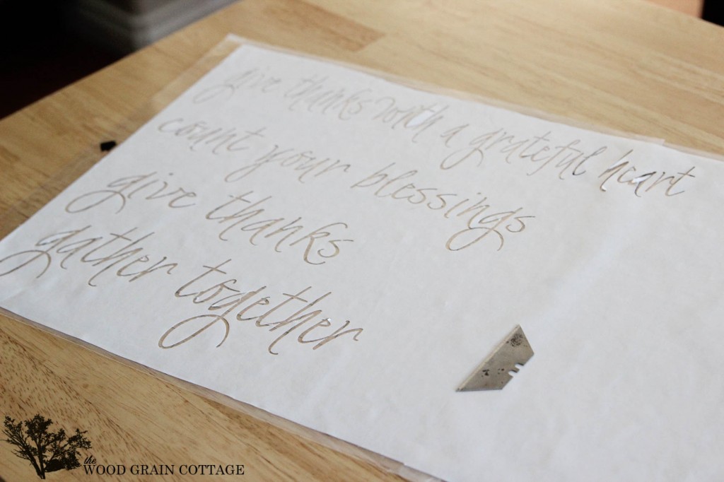 Thanksgiving Burlap Placemats by The Wood Grain Cottage