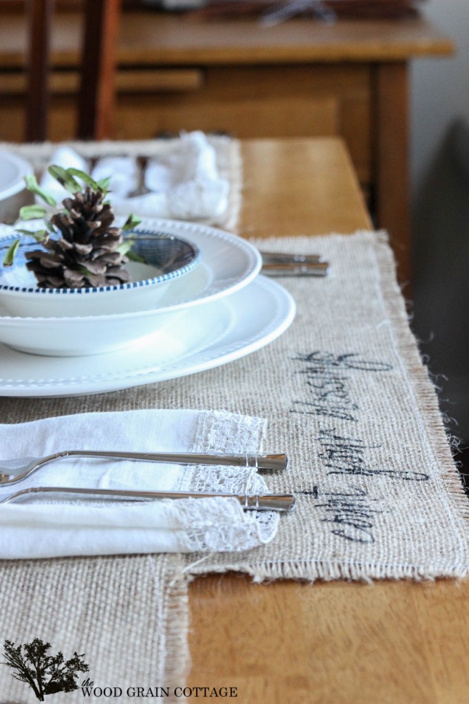 Thanksgiving Table Setting by The Wood Grain Cottage
