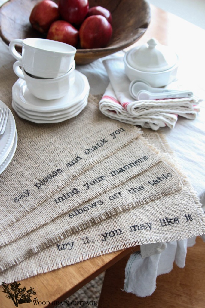 Mind Your Manners Placemats by The Wood Grain Cottage