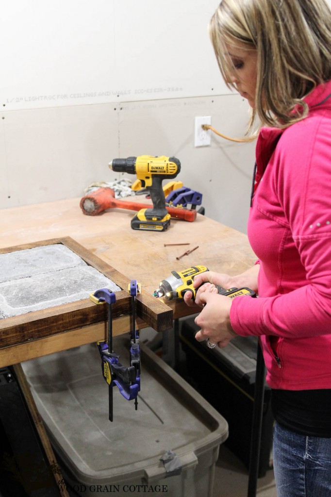 How to make a paver planter. Full tutorial by The Wood Grain Cottage