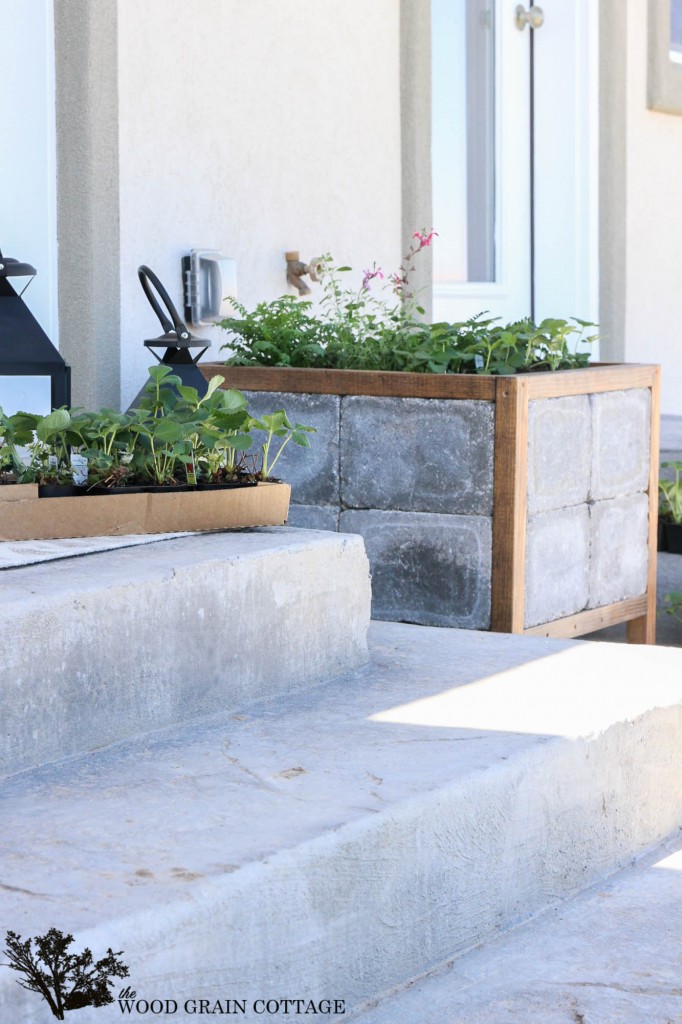 How to make a paver planter. Full tutorial by The Wood Grain Cottage