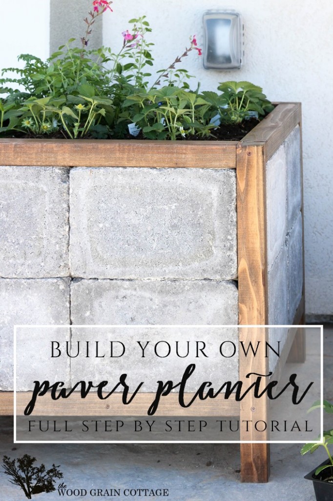 How to make a paver planter. Full tutorial by The Wood Grain Cottage