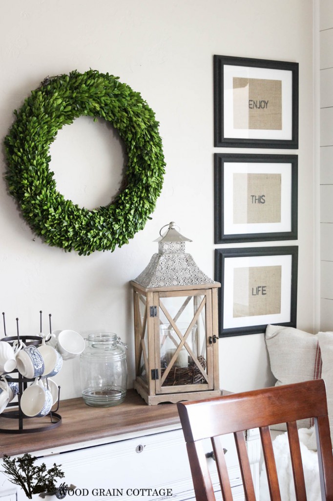 How to decorate with boxwoods.... Year round! By The Wood Grain Cottage