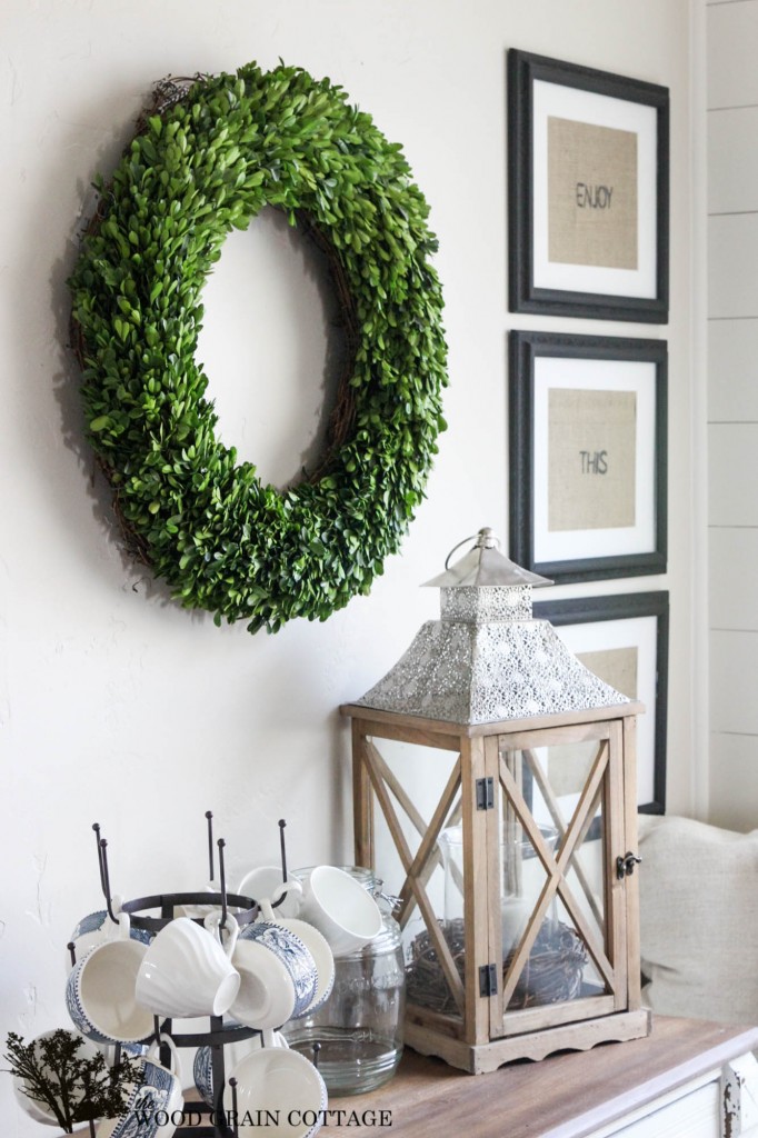 How to decorate with boxwoods.... Year round! By The Wood Grain Cottage