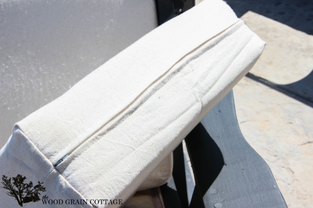 How To Prep Outdoor Cushions for Water Exposure. By The Wood Grain Cottage