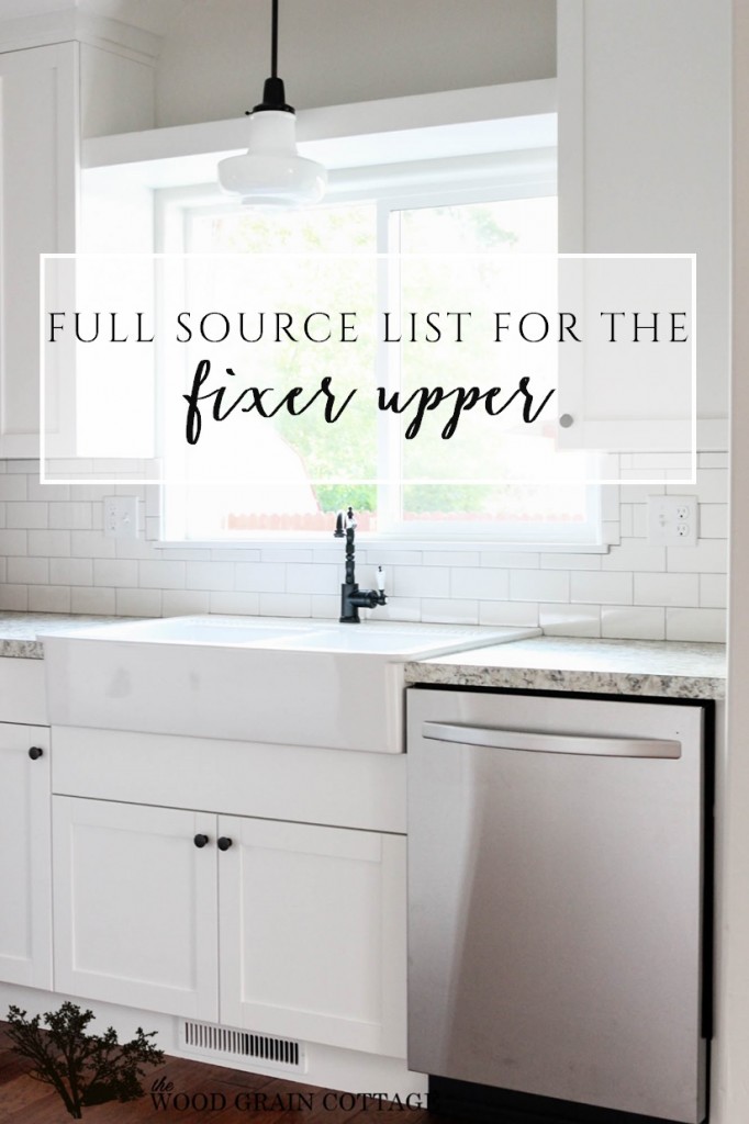 A Full Source List for the Fixer Upper Makeover by The Wood Grain Cottage