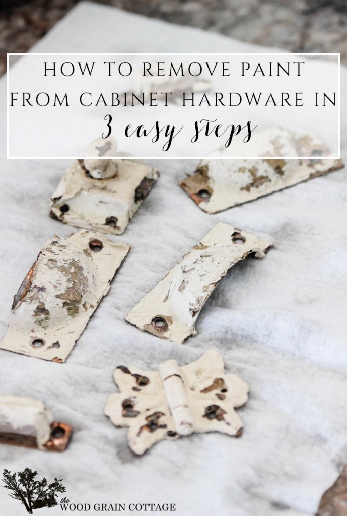 How to Remove Paint From Cabinet Hardware In 3 Easy Steps by The Wood Grain Cottage