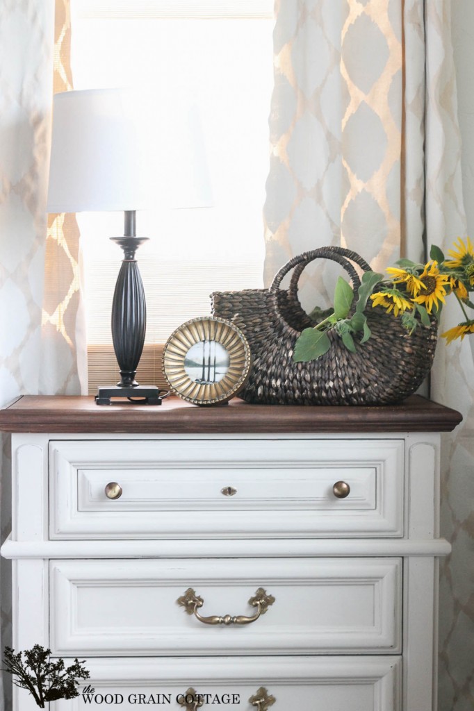 Bedroom Night Stand Makeover by The Wood Grain Cottage