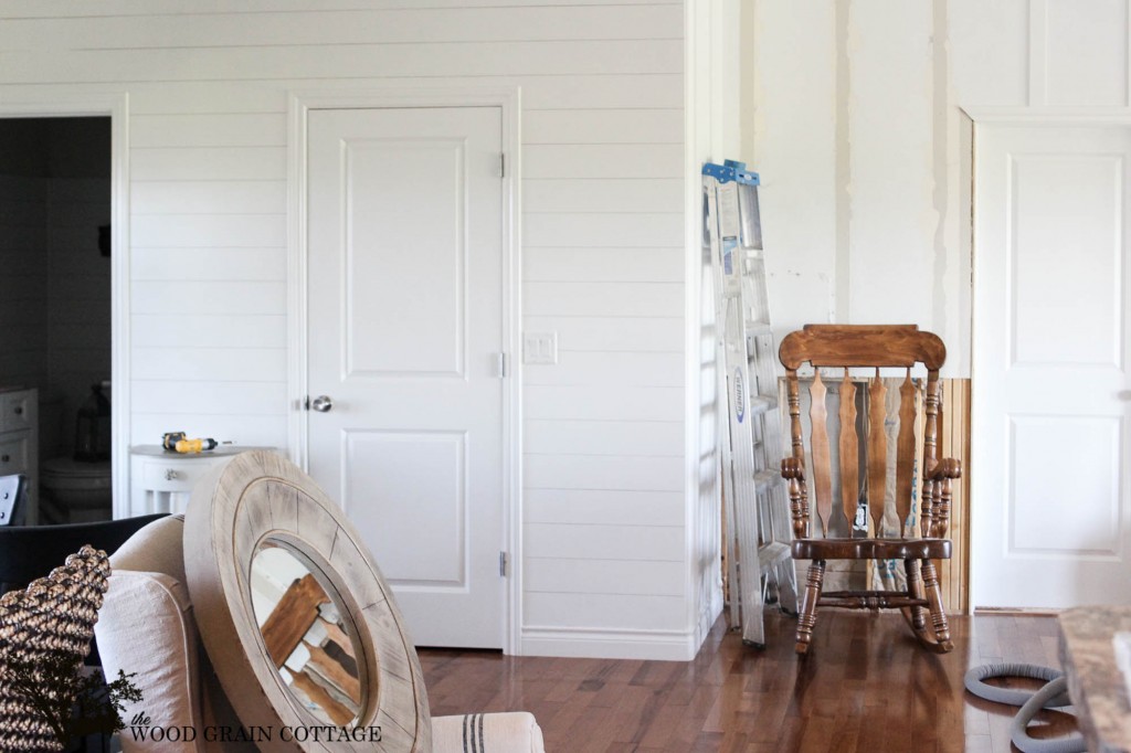 Entryway Wall Planking by The Wood Grain Cottage