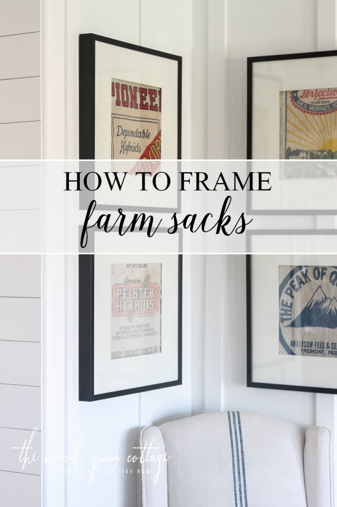 How To Frame Farm Sacks by The Wood Grain Cottage