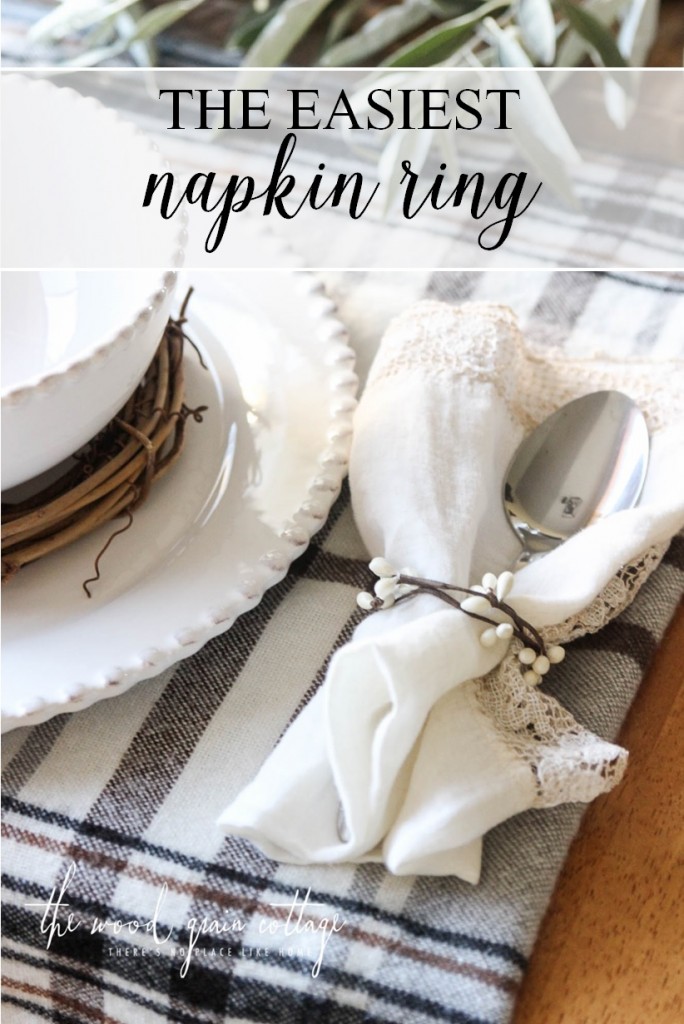 How to make an easy napkin ring perfect for any season. Full tutorial by The Wood Grain Cottage