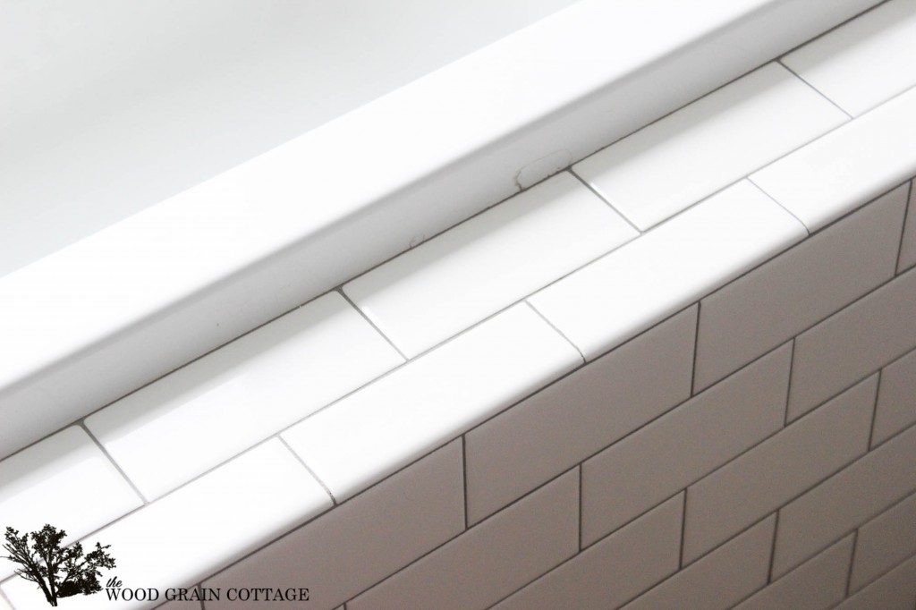 New Master Bathroom Tile by The Wood Grain Cottage 