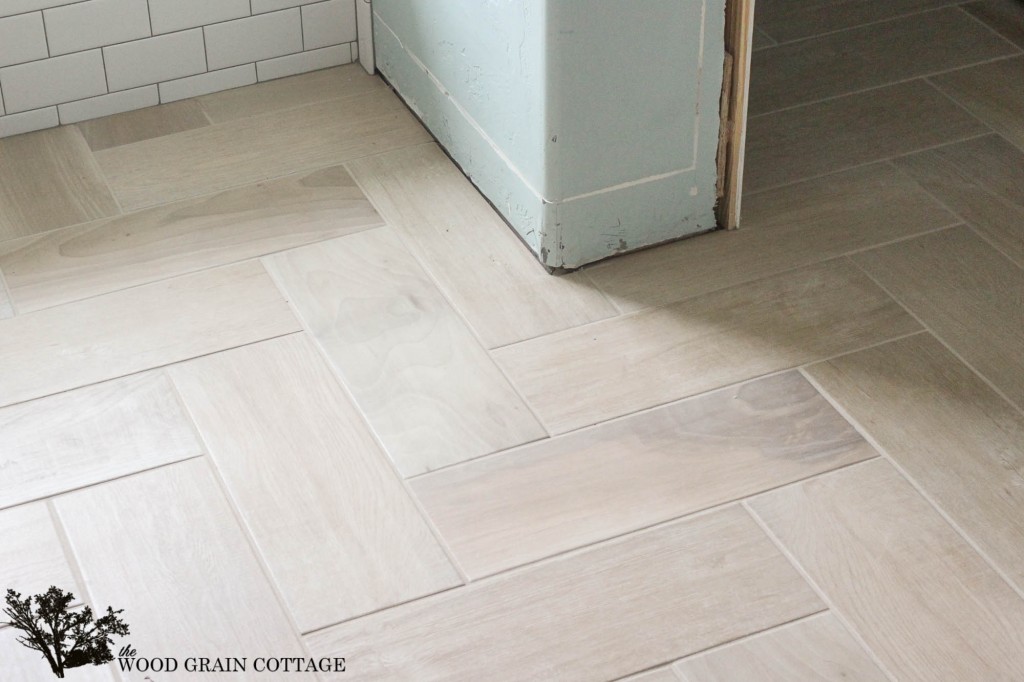 New Master Bathroom Tile by The Wood Grain Cottage 