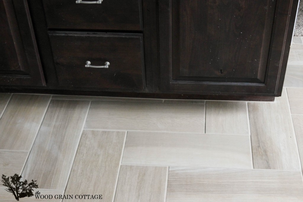 New Master Bathroom Tile by The Wood Grain Cottage 