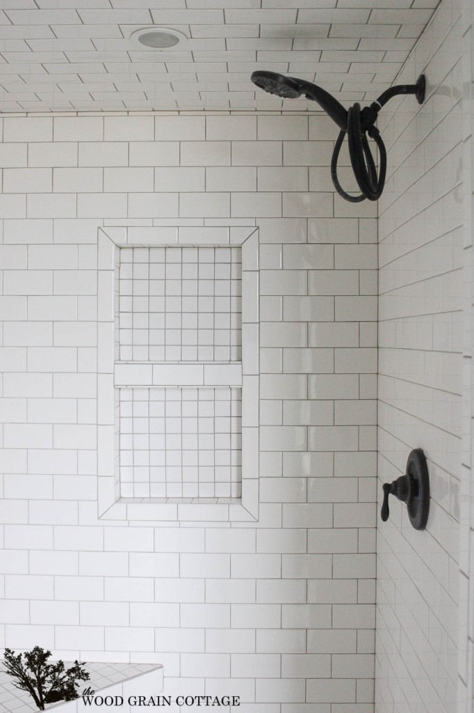 New Master Bathroom Tile by The Wood Grain Cottage 