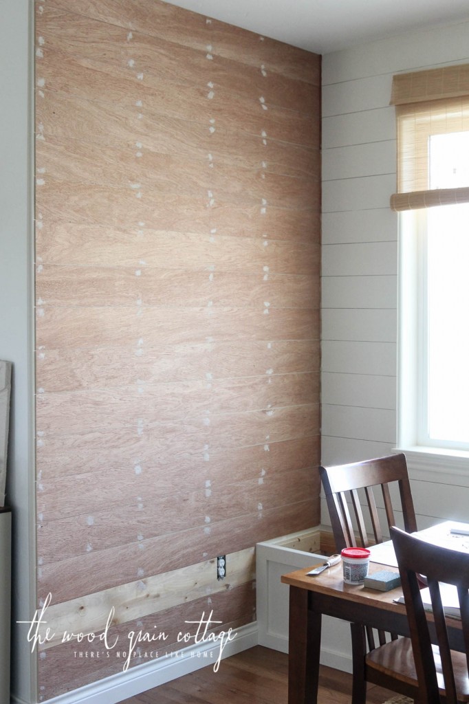 Breakfast Nook Plank Wall by The Wood Grain Cottage