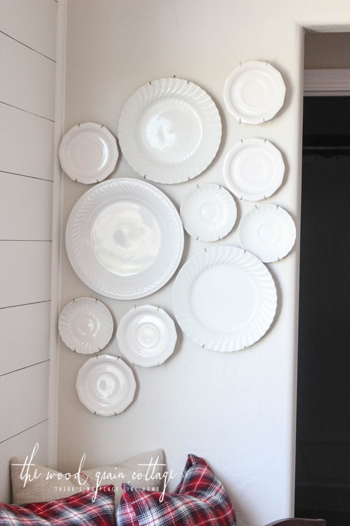 How to hang plates on the wall by The Wood Grain Cottage