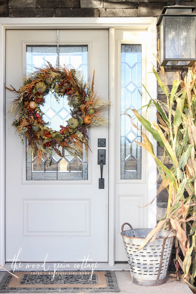 Simple Fall Front Porch Decorating by The Wood Grain Cottage