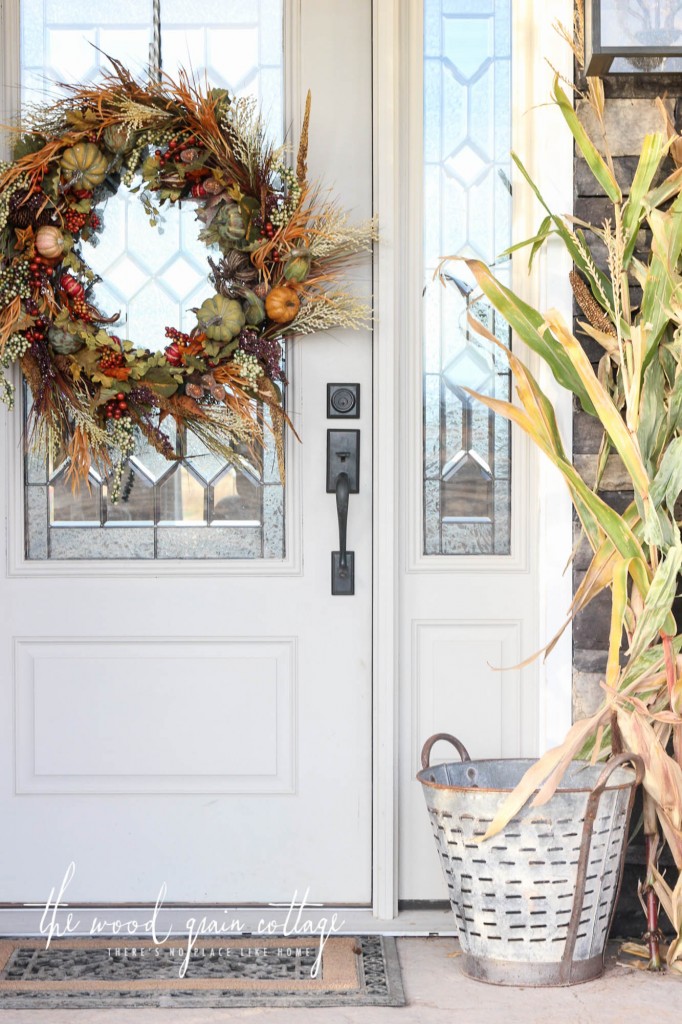 Simple Fall Front Porch Decorating by The Wood Grain Cottage