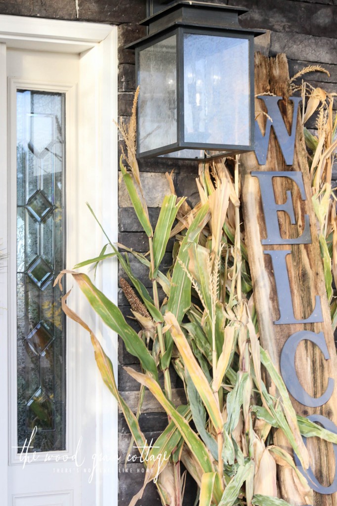 Simple Fall Front Porch Decorating by The Wood Grain Cottage