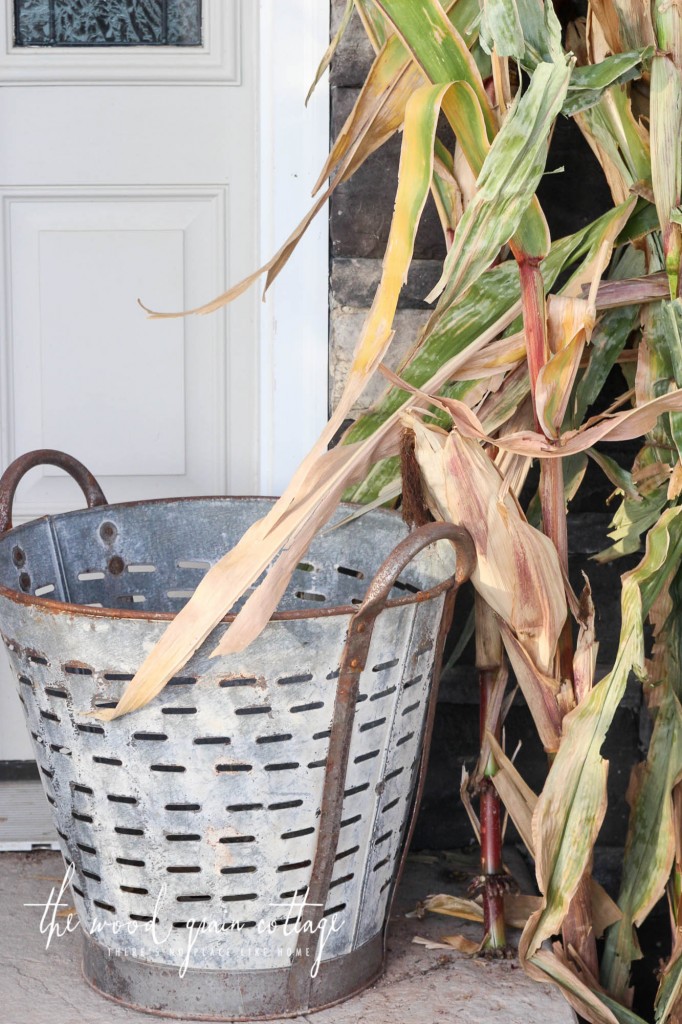 Simple Fall Front Porch Decorating by The Wood Grain Cottage