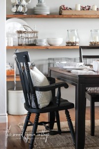 Simple Thanksgiving Table Setting by The Wood Grain Cottage