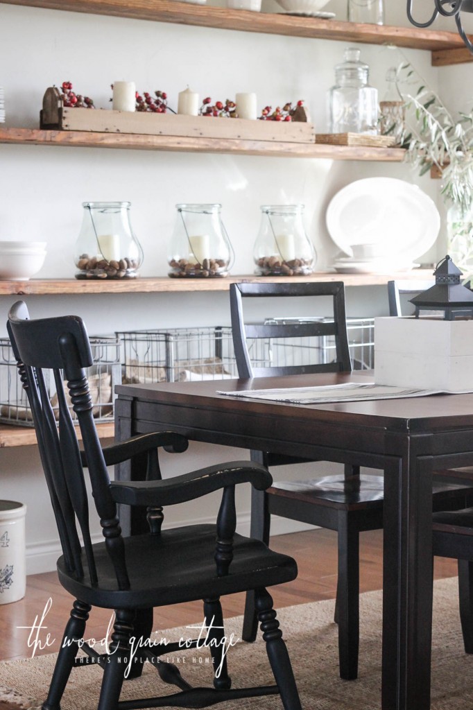 Black Dining Room Chair Makeover by The Wood Grain Cottage