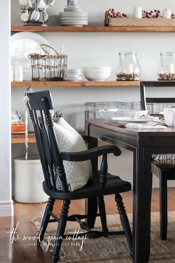 Black Dining Room Chair Makeover by The Wood Grain Cottage