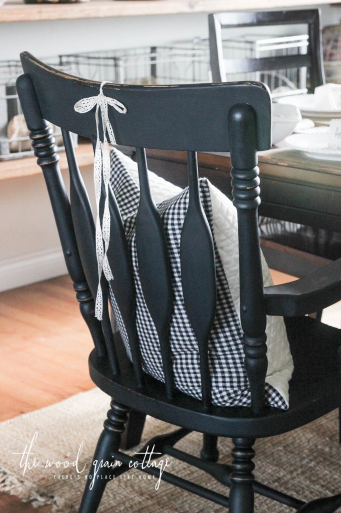 Black Dining Room Chair Makeover by The Wood Grain Cottage