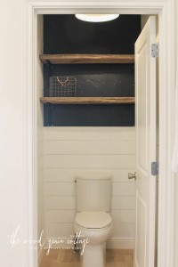 Shelves In The Master Bathroom by The Wood Grain Cottage