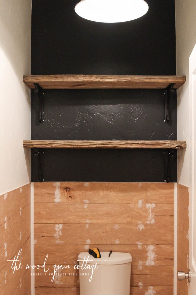 Shelves In The Master Bathroom by The Wood Grain Cottage