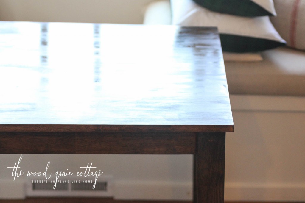 Breakfast Nook Table Makeover by The Wood Grain Cottage