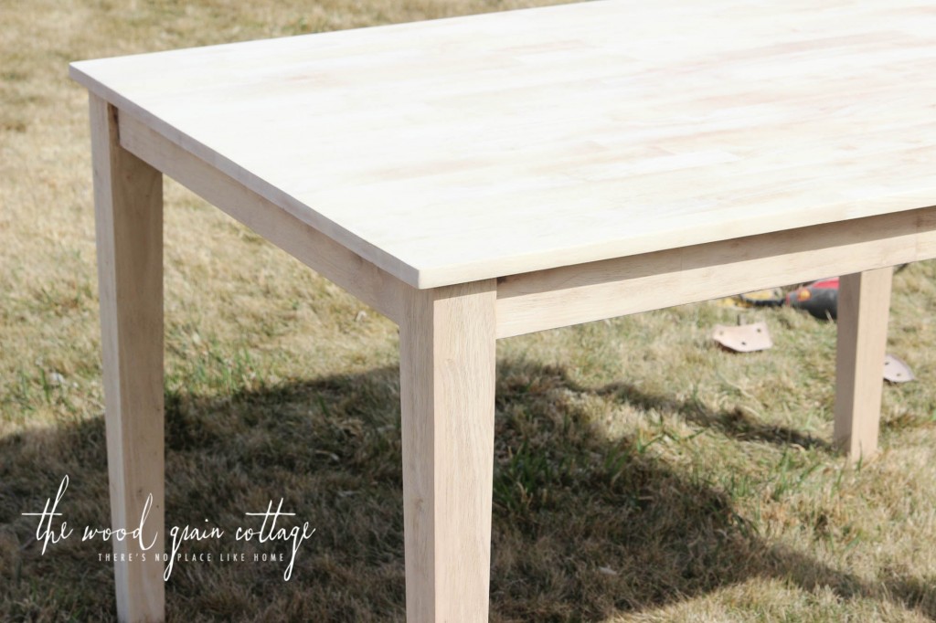 Breakfast Nook Table Makeover by The Wood Grain Cottage