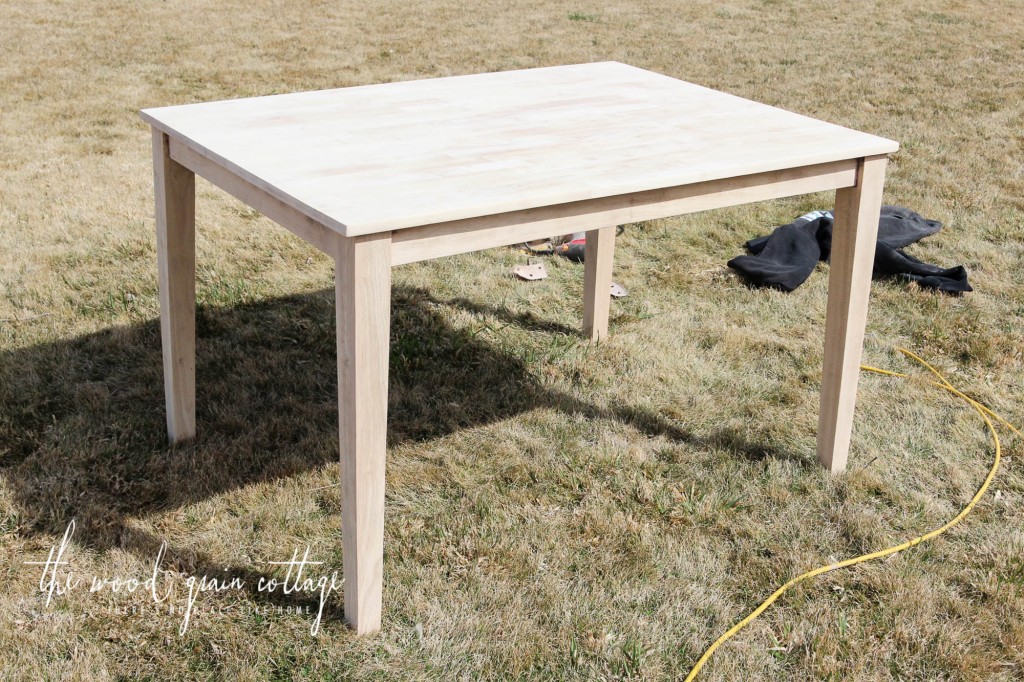 Breakfast Nook Table Makeover by The Wood Grain Cottage