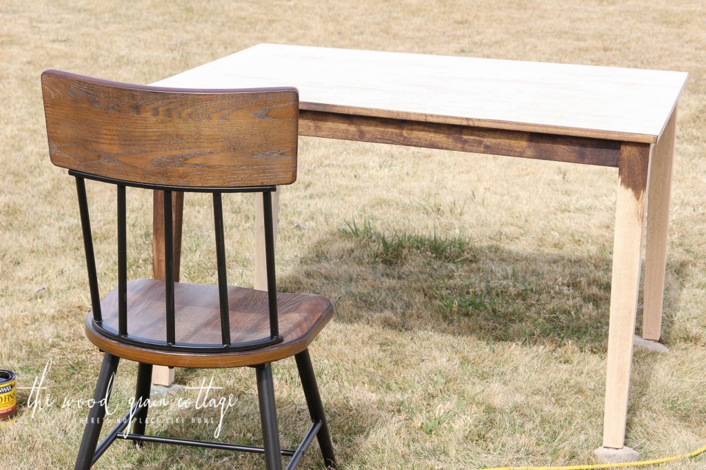 Breakfast Nook Table Makeover by The Wood Grain Cottage