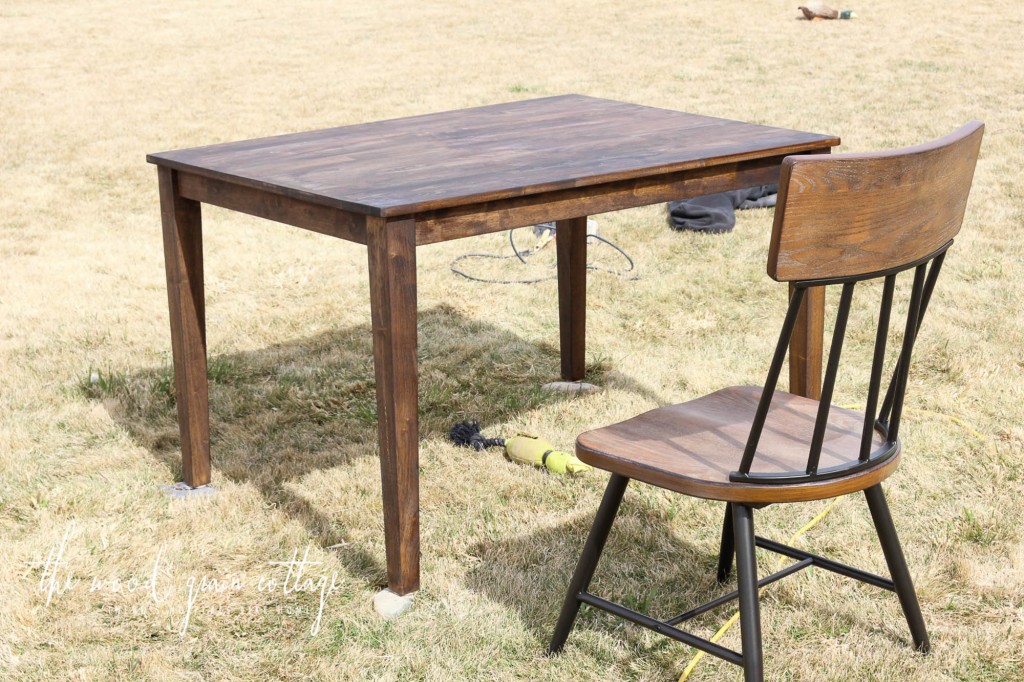 Breakfast Nook Table Makeover by The Wood Grain Cottage