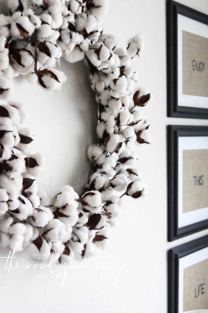 Cotton Wreath. By The Wood Grain Cottage