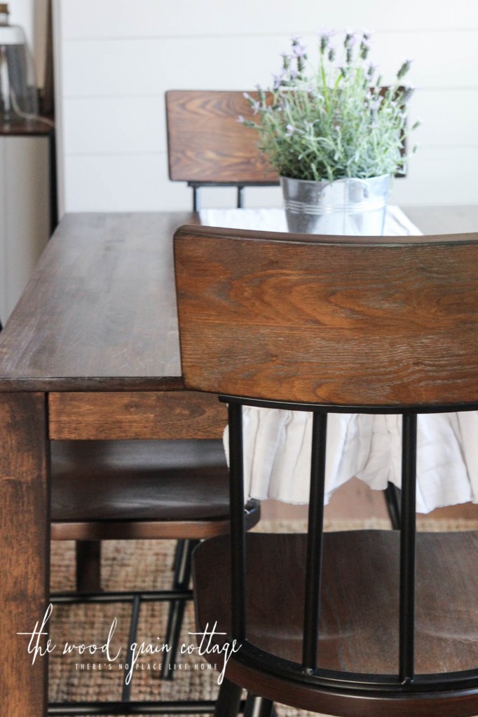 Breakfast Nook Table Makeover by The Wood Grain Cottage